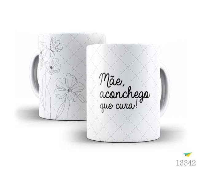 Imagem de Caneca Cerâmica Dia das Mães Aconchego Presente Legal 13342