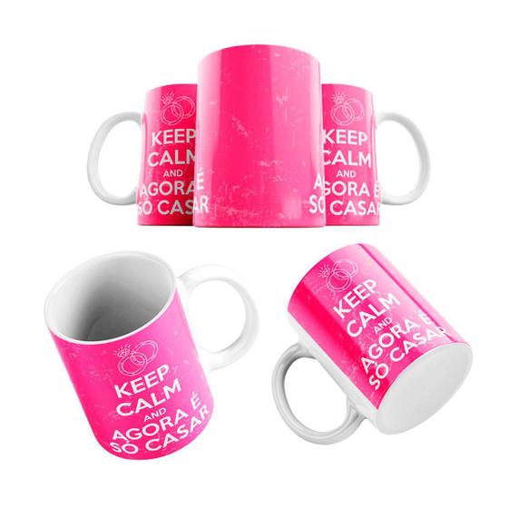 Imagem de Caneca Cerâmica Engraçada Keep Calm Agora É Só Casar