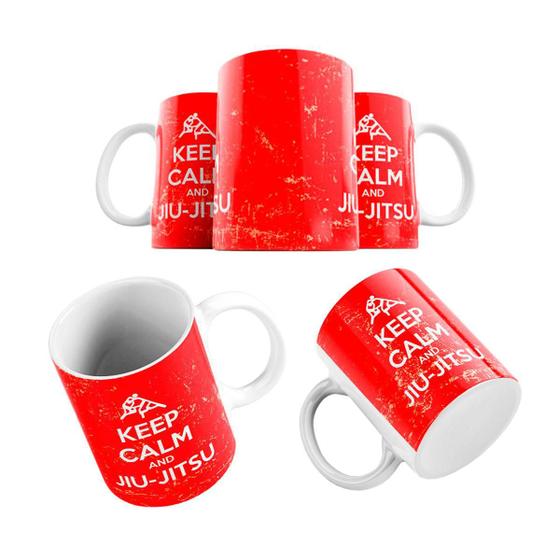 Imagem de Caneca Cerâmica Engraçada Keep Calm E Jiu Jitsu BJJ