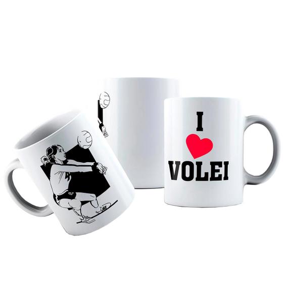 Imagem de Caneca Cerâmica Eu Amo Vôlei Voleibol Feminino