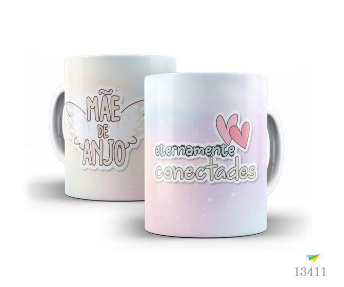 Imagem de Caneca Cerâmica Mãe de Anjo Eternamente Presente Legal 13411