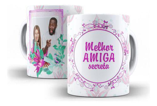 Imagem de Caneca Cerâmica Melhor Amiga Secreta Florzinha Rosa 9769