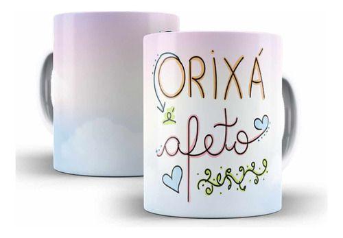 Imagem de Caneca Cerâmica Orixás Exu Iemanjá Obá Umbanda Ogum Oxum