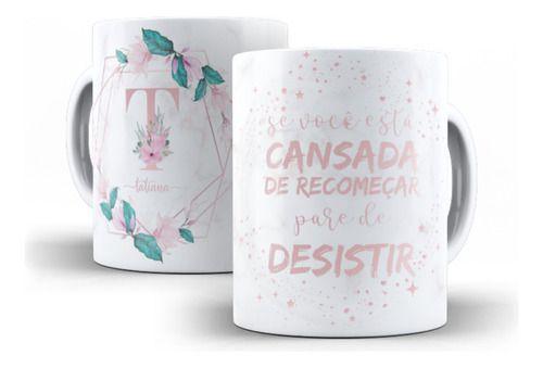 Imagem de Caneca Cerâmica Personalizada Nome Com Flores