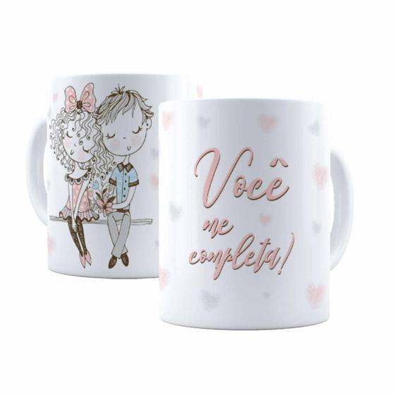 Imagem de Caneca Cerâmica Você Me Completa Presente Namorados -04288