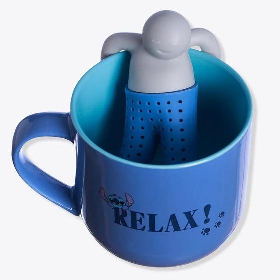 Imagem de Caneca Chá Infusor Stitch Relax 350ml Disney ZC 10024444