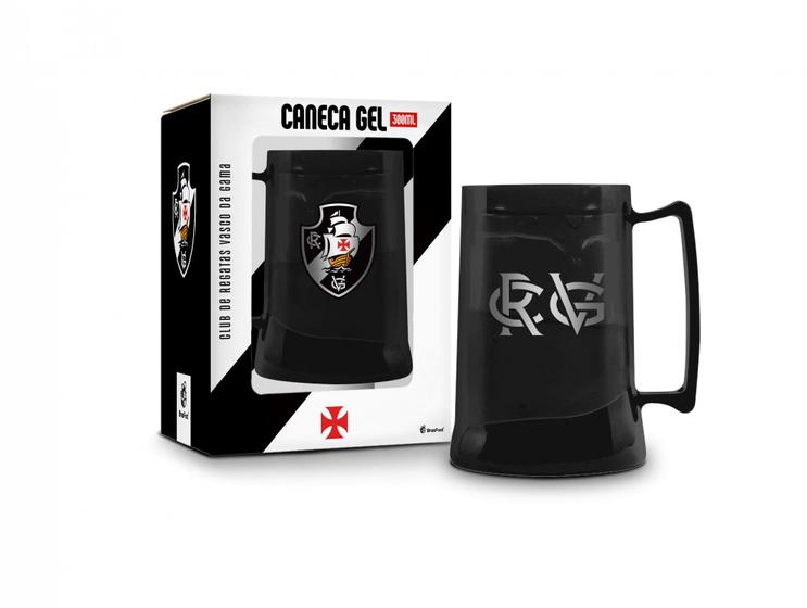 Imagem de Caneca chopp cerveja gel 300ml times futebol - vasco da gama