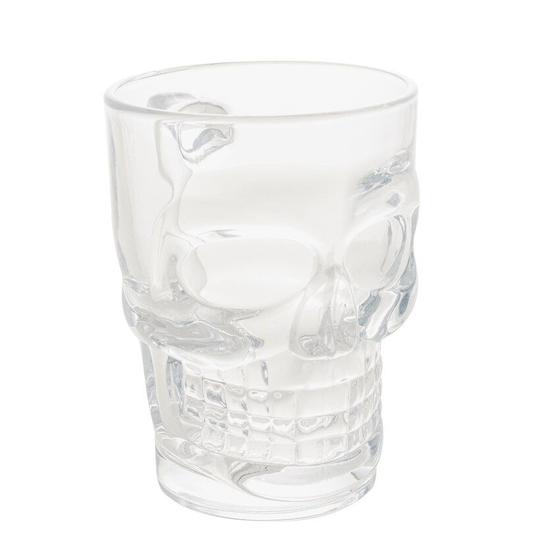 Imagem de Caneca Chopp e Cerveja de Vidro Caveira Rock Style 365ml