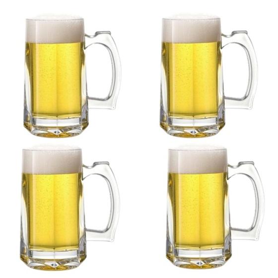 Imagem de Caneca Chopp Vidro Transparente 360ml