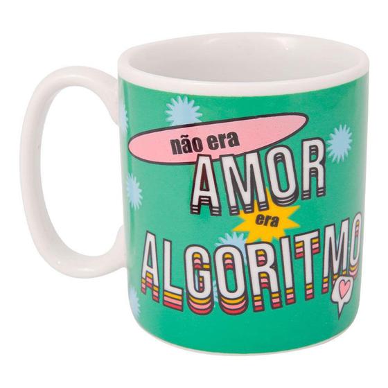 Imagem de Caneca Cilindrica com Infusor Metalizado - Love Algoritmo - Uatt