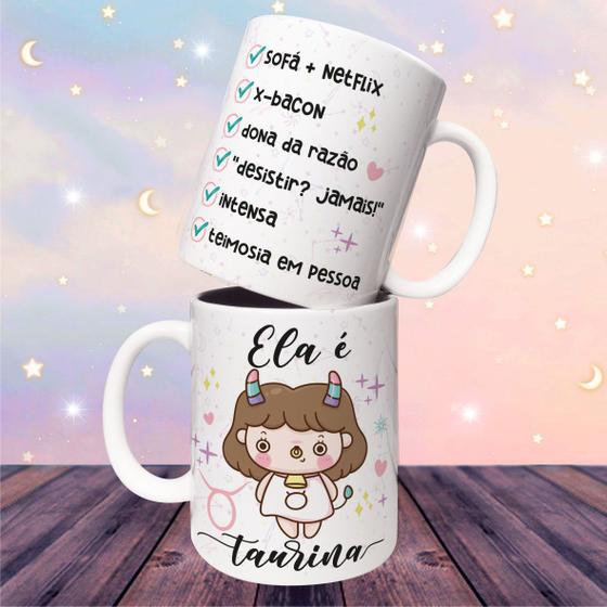 Imagem de Caneca Coleção Signos Cute - Touro - Caneca de Porcelana