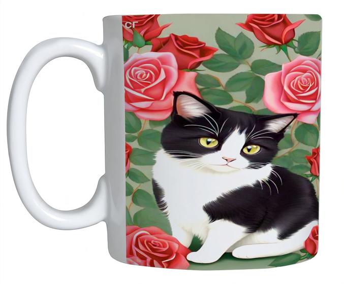 Imagem de Caneca Com Gatinho de Porcelana 325 ML Para Presente