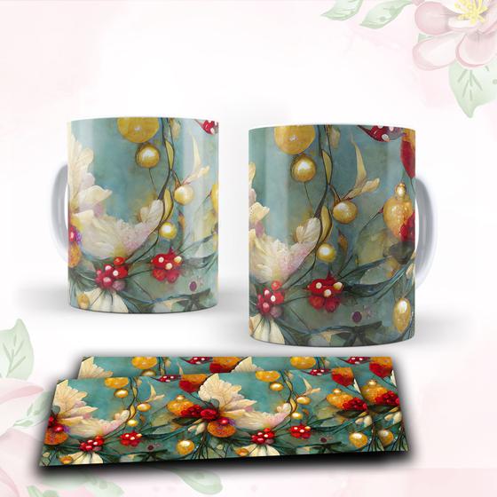 Imagem de Caneca com tema floral