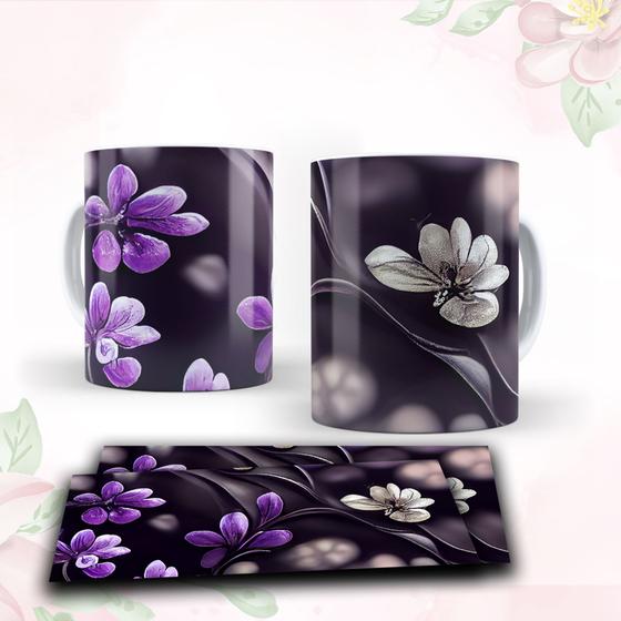 Imagem de Caneca com tema floral