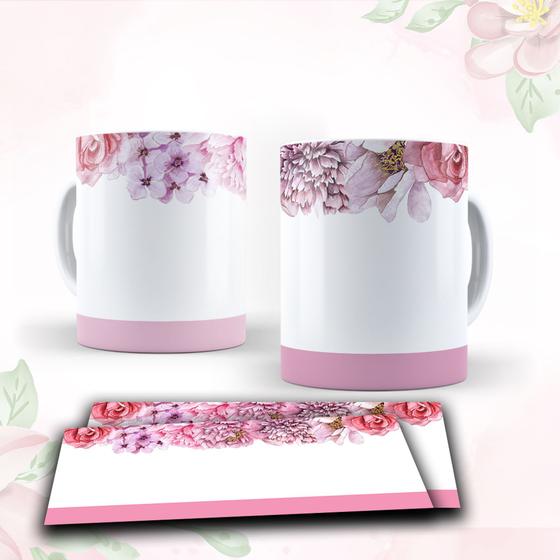 Imagem de Caneca com tema floral