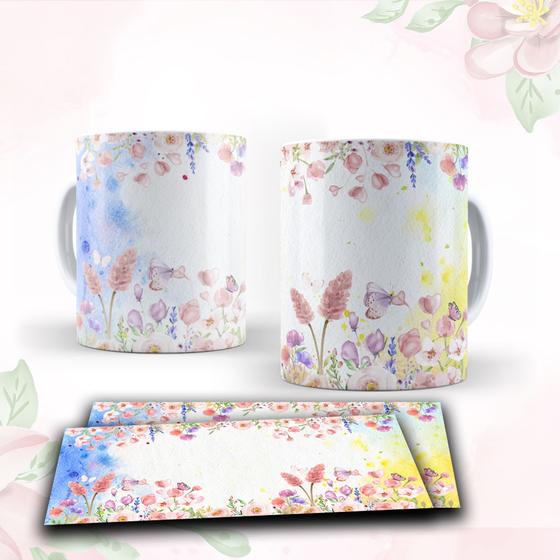 Imagem de Caneca com tema floral