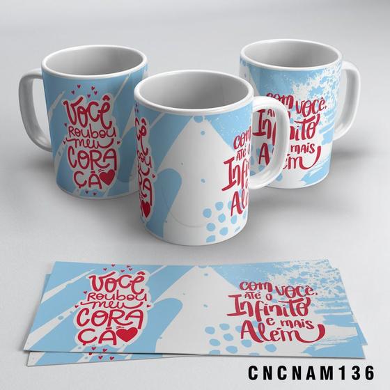 Imagem de Caneca Com Você Até O Infinito E Mais Além Azul