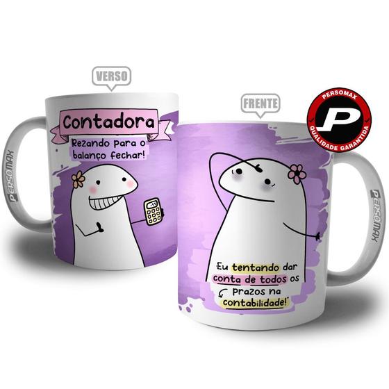 Imagem de Caneca Contadora Divertida - Rezando para o Balanço Fechar - Coleção Florks Profissões