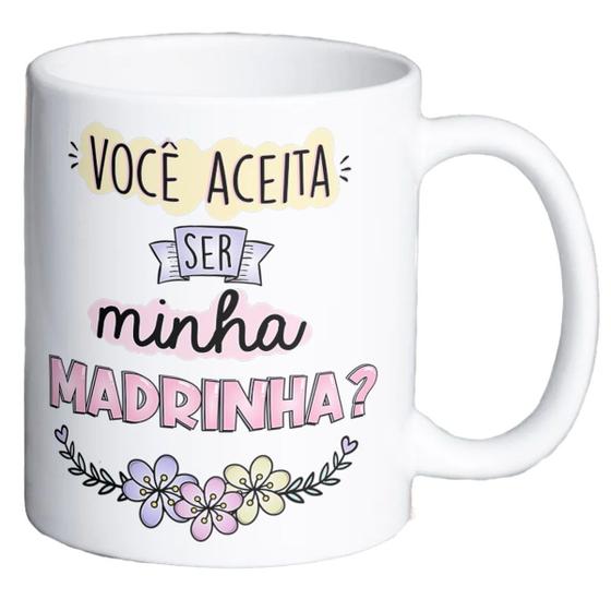 Imagem de Caneca convite para madrinha você aceita ser minha madrinha