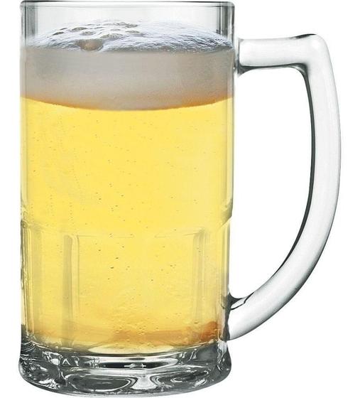 Imagem de Caneca Copo Bristol 340ml Vidro Com Alça Para Chopp Cerveja Bebidas Beer Nadir