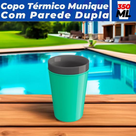 Imagem de Caneca Copo Térmico Plástico 350 Ml Café Chá Suco Cerveja Bebida Chopp