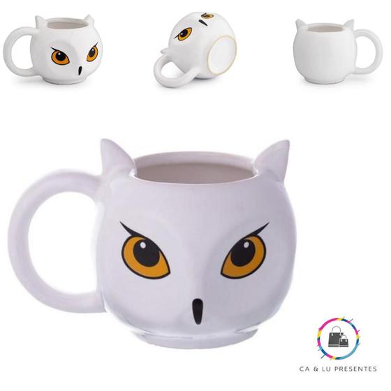 Imagem de Caneca Coruja 3D de Cerâmica Decoração 300ml