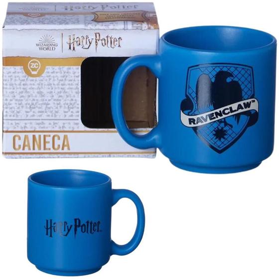 Imagem de Caneca Corvinal Ravenclaw Empilhável Cerâmica Casa Azul Hogwarts 100ML Oficial Harry Potter - Zona C