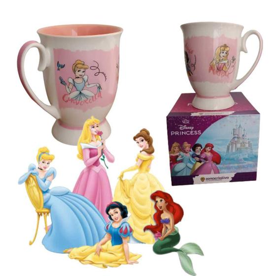 Imagem de Caneca Das Princesas Disney Coleção Café Chá Rosa
