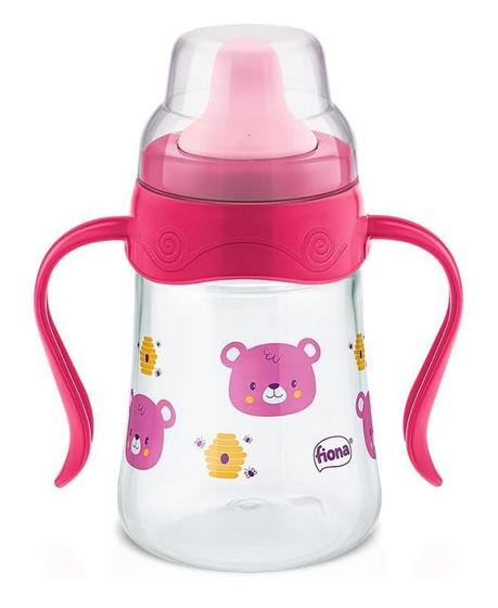 Imagem de Caneca de aprendizado infantil fiona +6 meses rosa urso 180ml