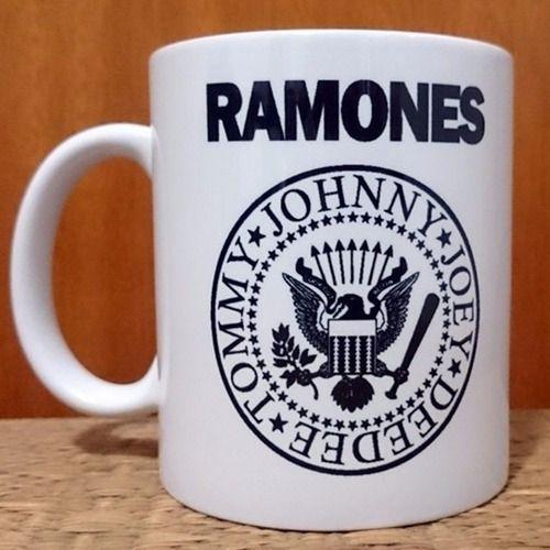 Imagem de Caneca De Bandas Rock Punk Ramones Caricatura Logo Bizarro