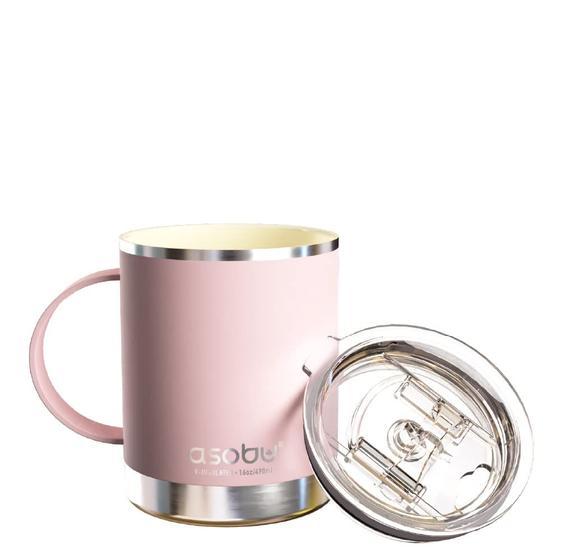 Imagem de Caneca de café asobu Ultimate em aço inoxidável 350ml rosa