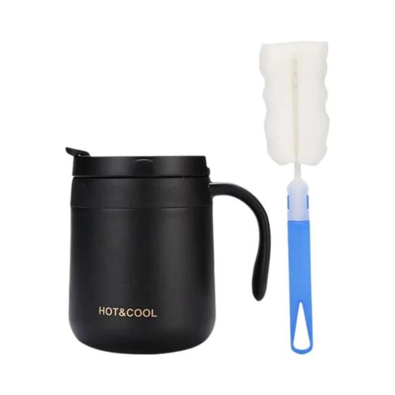 Imagem de Caneca de Café Isolada com Alça - Copo de Aço Inoxidável 350ml/500ml