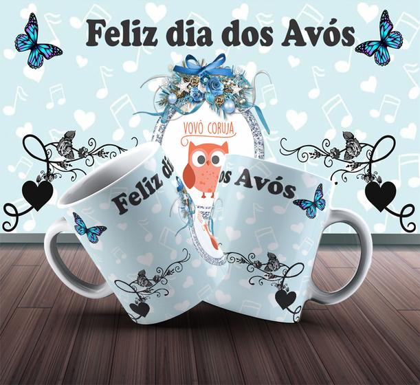 Imagem de Caneca de cerâmica 325 ml  Feliz dia dos Avôs