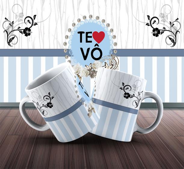 Imagem de Caneca de cerâmica 325 ml  te amo  VÔ