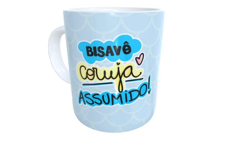 Imagem de Caneca de cerâmica bisavô coruja assumido presente família