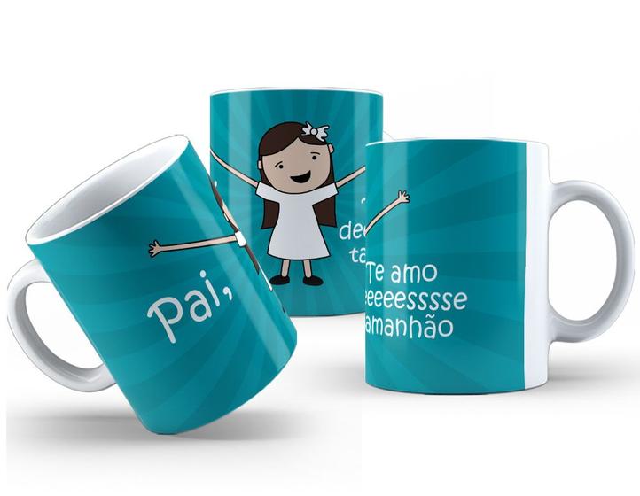 Imagem de Caneca de Cerâmica Branca Personalizada 325ml Tema Pai