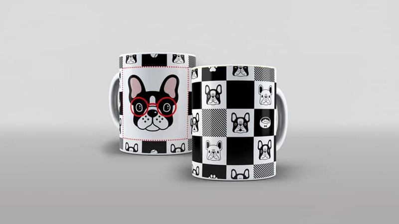 Imagem de Caneca de Ceramica - Cachorro de óculos