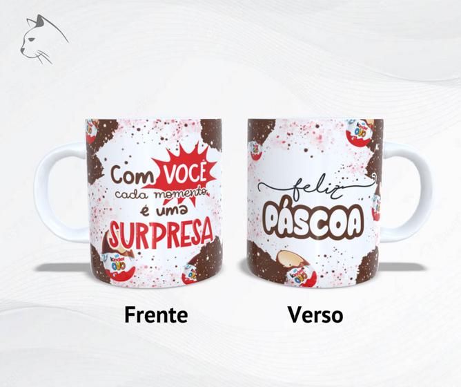 Imagem de Caneca de cerâmica - Com você cada memória é uma surpresa - Páscoa