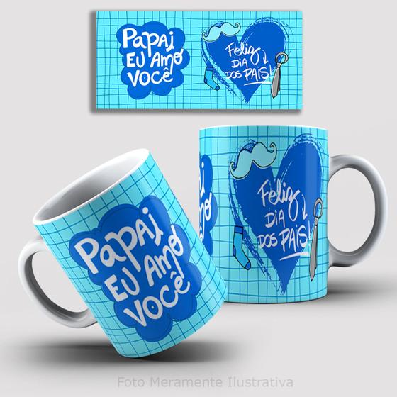 Imagem de Caneca de Cerâmica Dia dos Pais "Papai eu amo você"