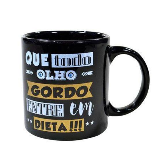 Imagem de Caneca De Cerâmica Frase Olho Gordo 300 Ml - Ceramica Regina