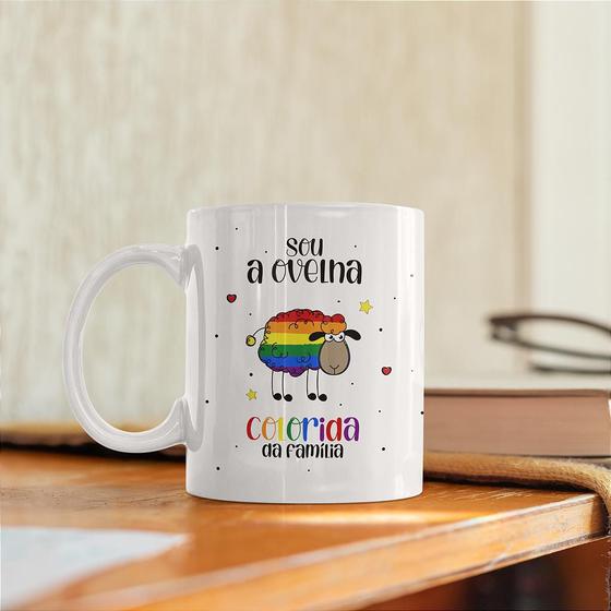 Imagem de Caneca de cerâmica ovelha colorida