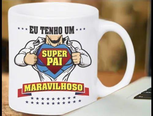 Caneca de Cerâmica para Café e Chá Um Super Pai 320 ML Menor preço em Caneca de Cerâmica para Café e Chá Um Super Pai 320 ML