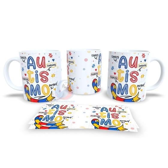 Imagem de Caneca de Cerâmica Personalizada Autista Autismo - Modelo 785008