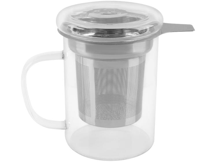 Imagem de Caneca de Chá e Café de Vidro com Tampa com Infusor 350ml Tramontina 61762040