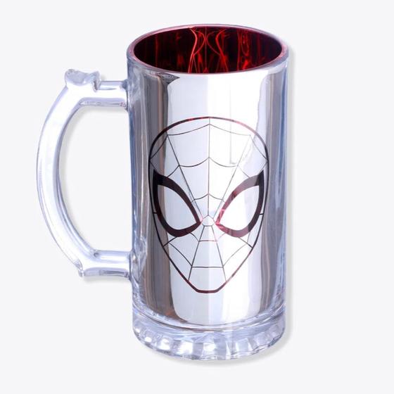 Imagem de Caneca de Chopp 450ml Eletrostática Homem Aranha - Zonacriativa