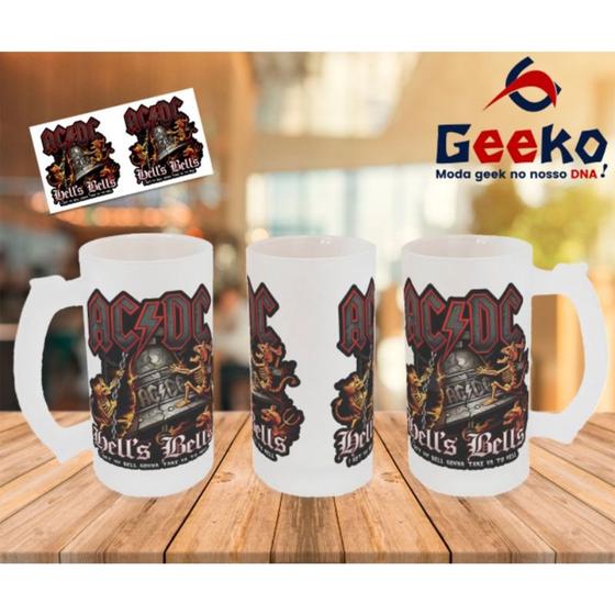 Imagem de Caneca de Chopp ACDC Hell's Bells Rock Geeko