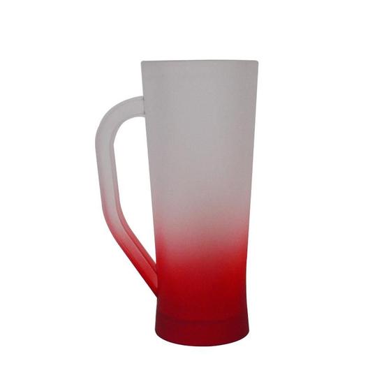 Imagem de Caneca de Chopp Acrilico degradê Slim vermelha - 430ml