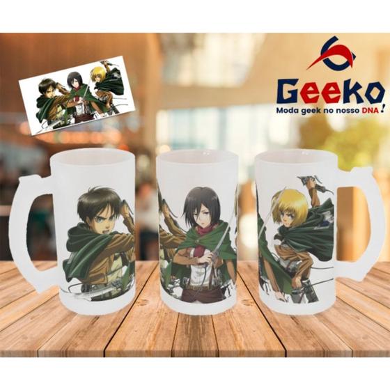 Imagem de Caneca de Chopp Attack on Titan Anime Geeko