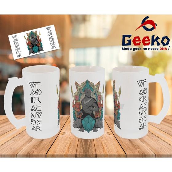 Imagem de Caneca de Chopp Black Panther Wakanda Forever Pantera Negra Geeko
