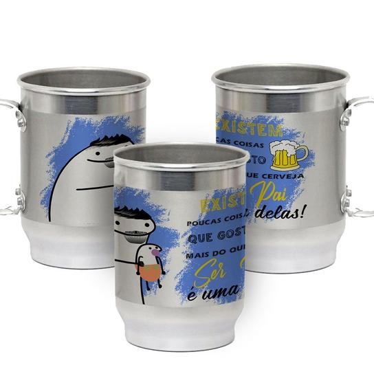 Imagem de Caneca de Chopp de Alumínio 600ML Personalizado Flork Paizão - Presente Divertido para Pais